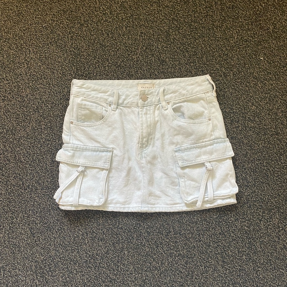 PacSun Light Gray Denim Skirt